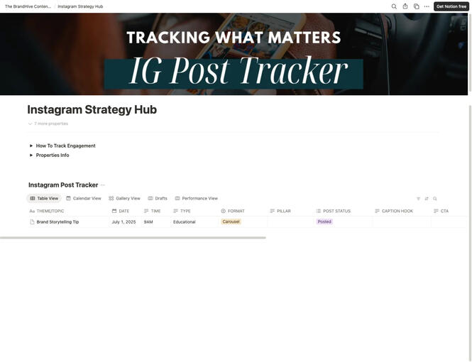 IG Post Tracker